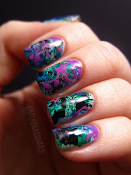 splatter cool toned nail nails chalkboard fun paint painting really chalk neat