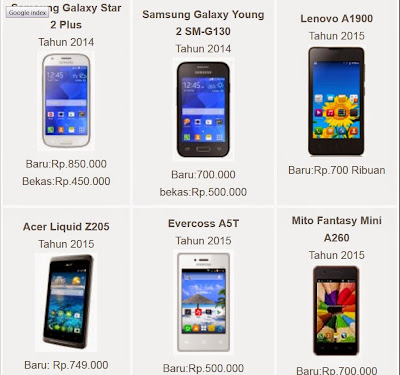 Harga Smartphone HP Android Dibawah 1 Juta Terbaru