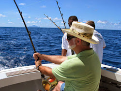 Bill reeling in that Marlin.