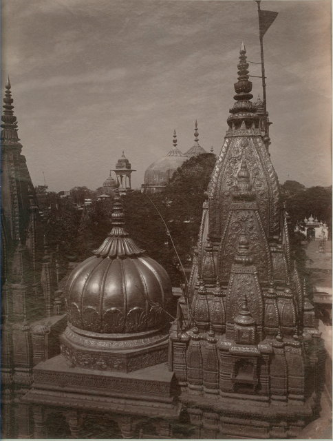 The Kashi Vishwanath Temple of Varanasi (Benares) - c1875
