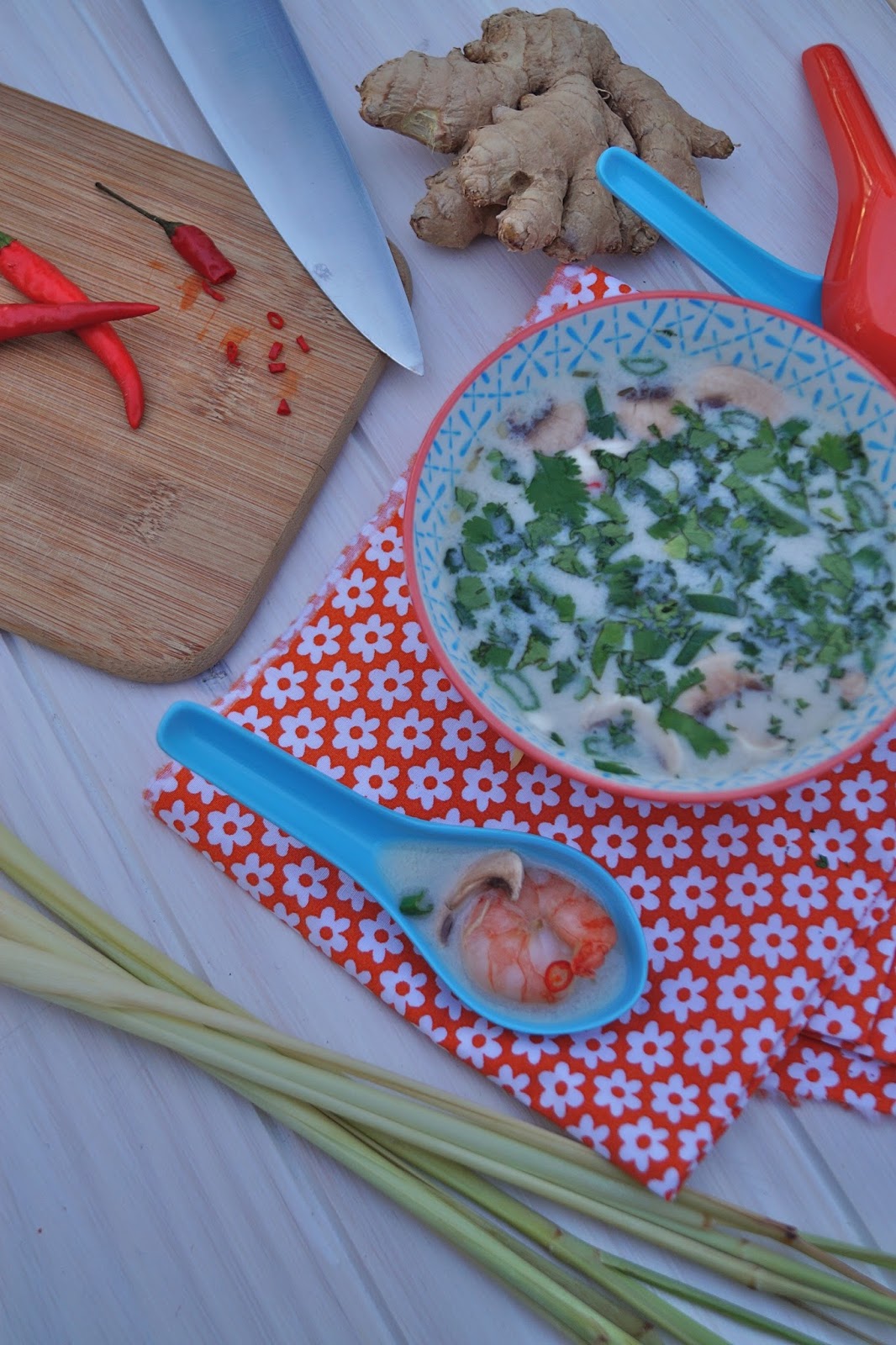 Bouillon thaï aux crevettes