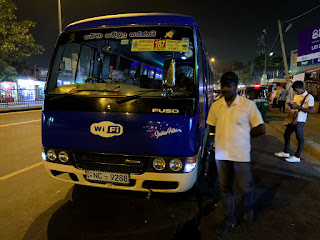 Luxury service private bus in Sri Lanka