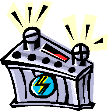 Cartoon Car Battery Clip Art