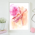 Watercolor Violin Wall Art