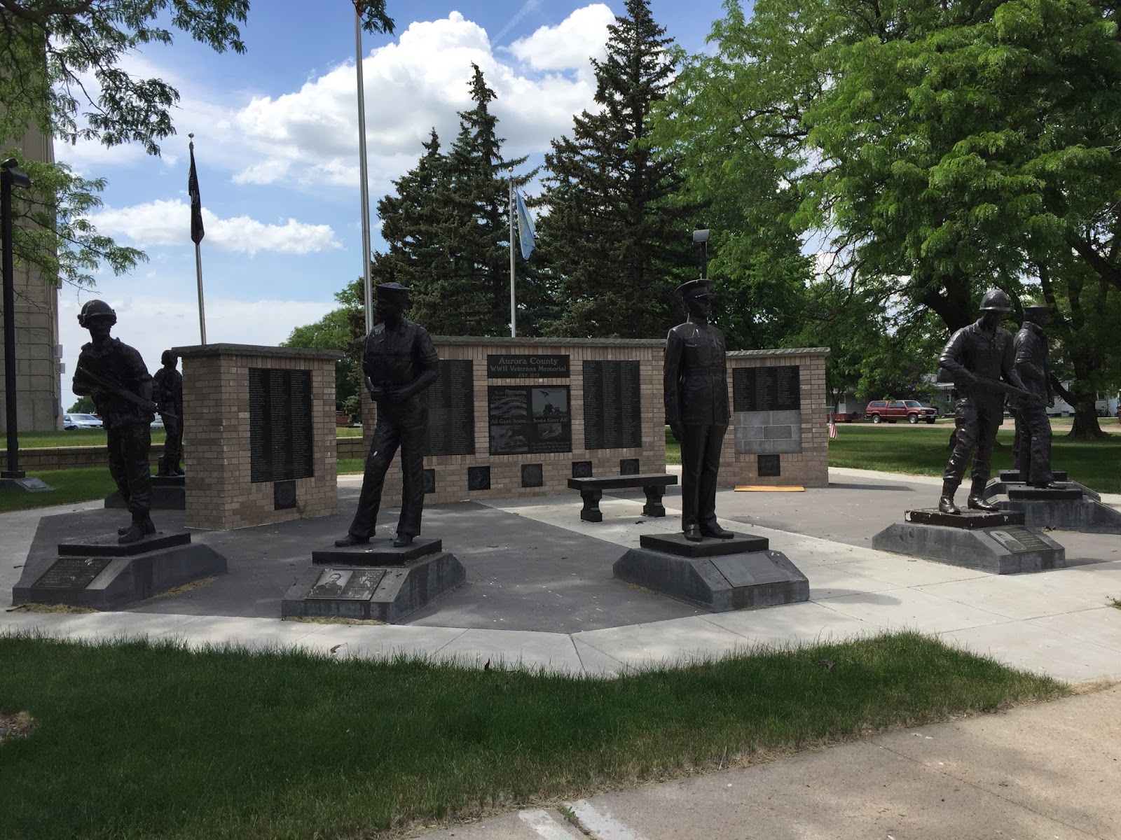 BLUE SKY AHEAD Plankinton, South Dakota, WWII Veterans Memorial