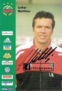 Lothar Matthaus Rapid Wien 2001-02 autogrammkarte