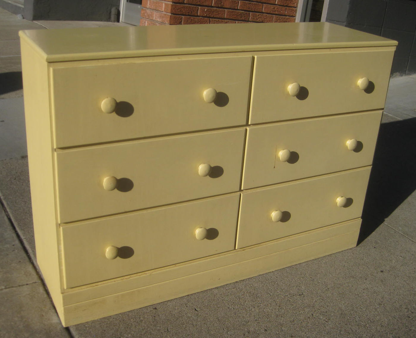 UHURU FURNITURE & COLLECTIBLES SOLD Yellow Dresser 65