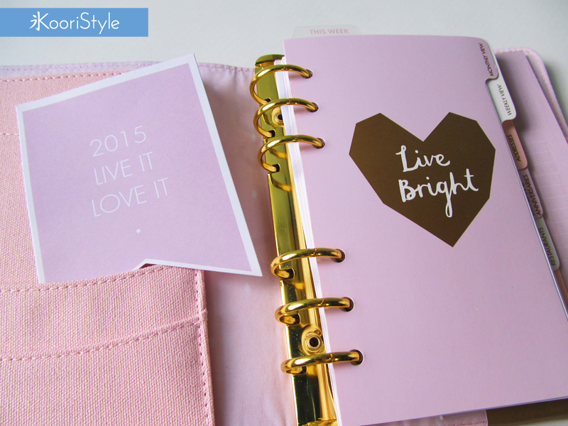 Koori KooriStyle Kawaii Cute Customizable Planner Kikki KikkiK Stationery Agenda Journal Leather Diamond Gold Lilac Pink Small Medium