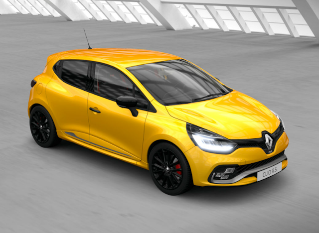 renault clio rs jaune sirius