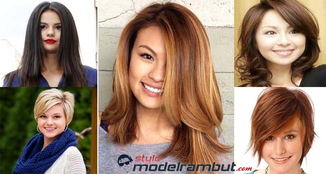 model rambut wanita sesuai bentuk wajah bulat rambut bergelombang