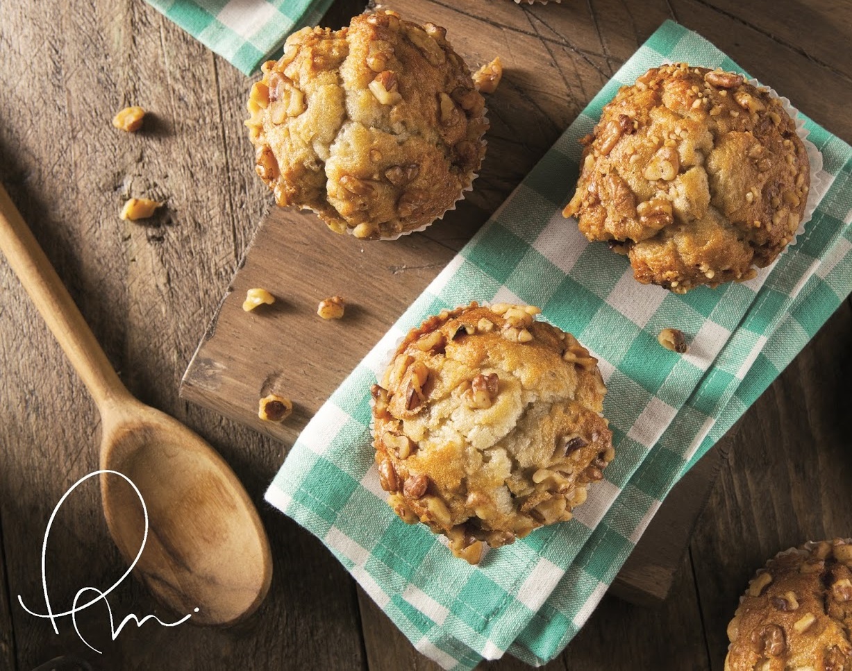 Muffins de banana y nueces