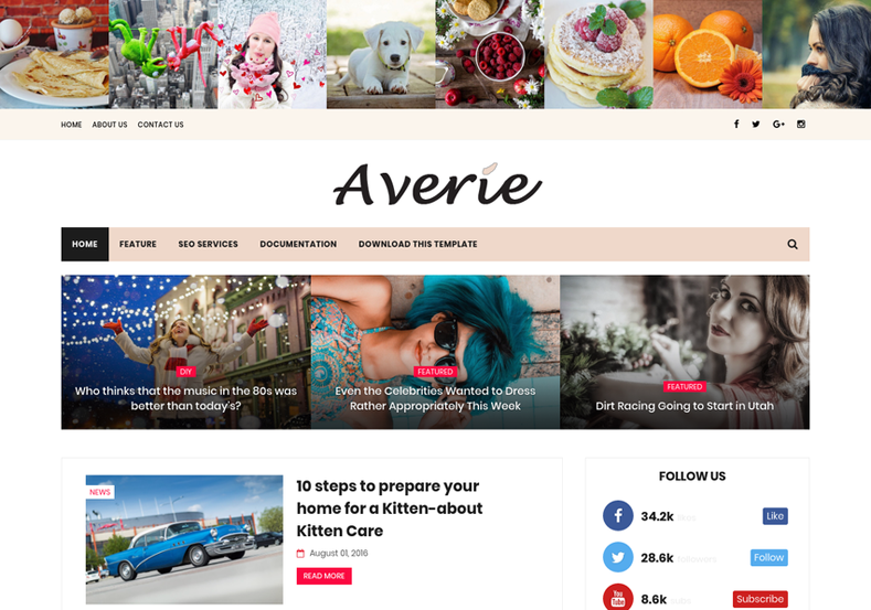 Averie Blogger Templates
