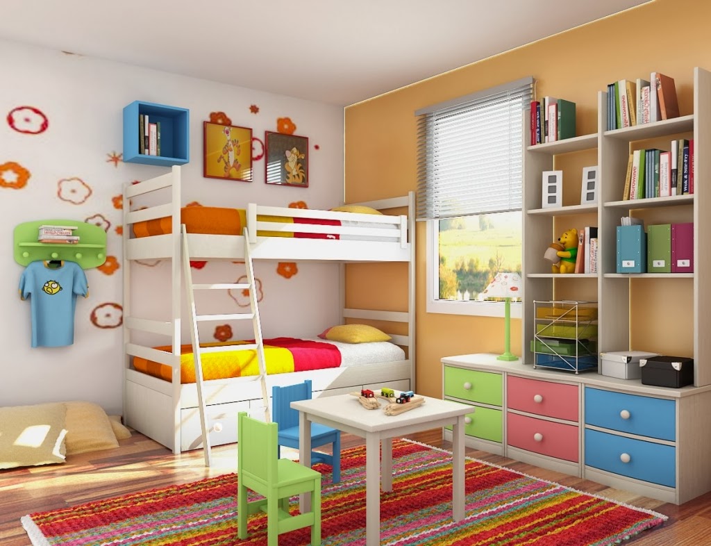 how to decorate a small room for two kids