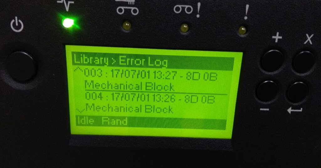Chandler IBM TS3100 Tape library error message (磁帶櫃錯誤訊息)