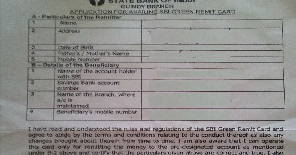 General Updates How to apply SBI Green Remit card.
