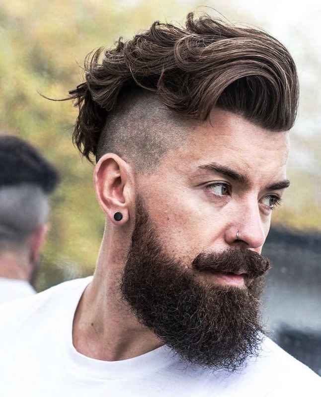 undercut with beard for men