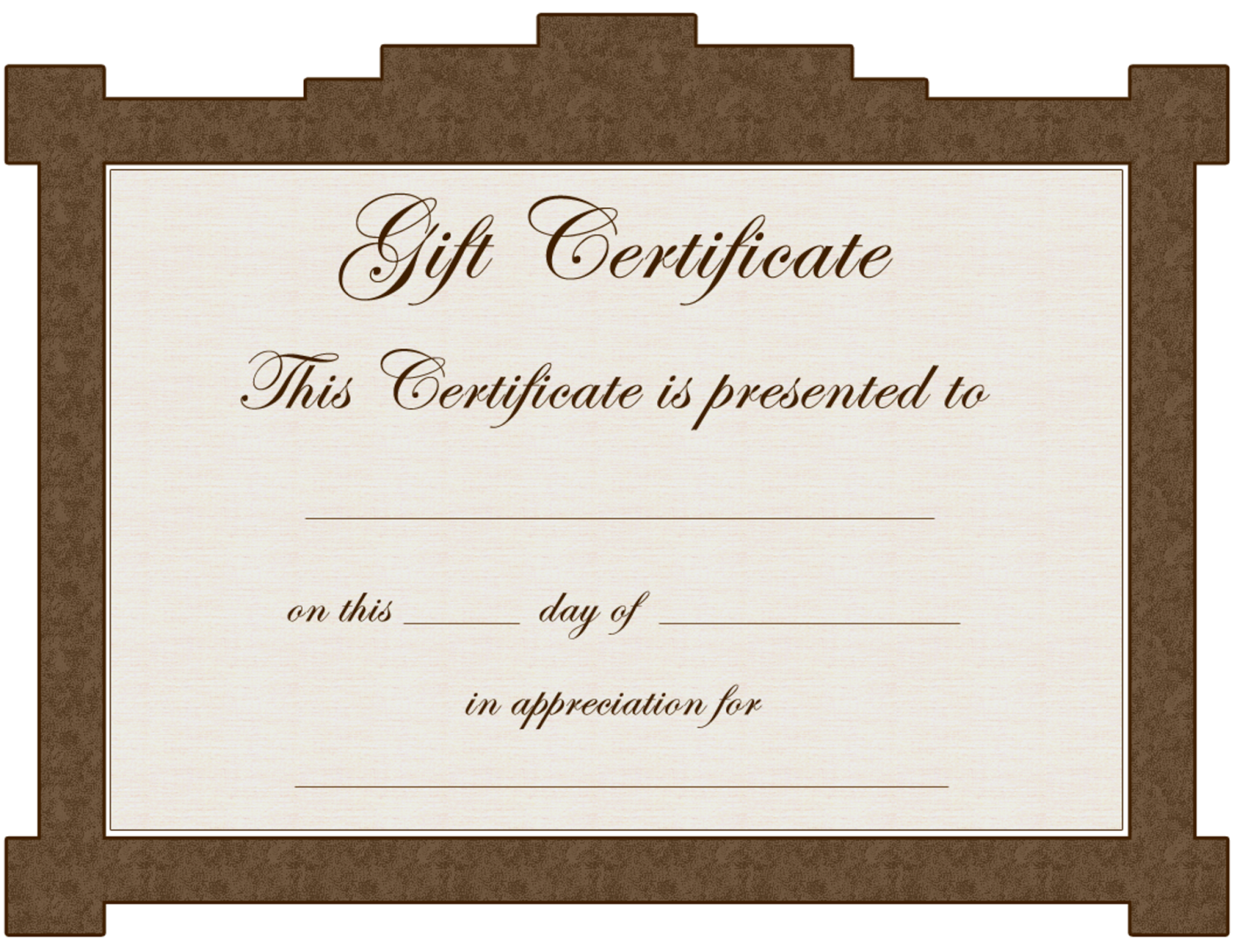gift certificates templates word free