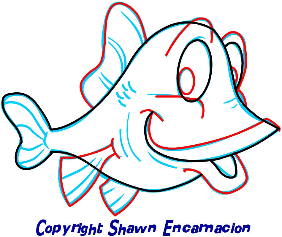 It is a picture of Mesmerizing Fish Cartoon Drawing It's just a picture of Mesmerizing Fish Cartoon Drawing