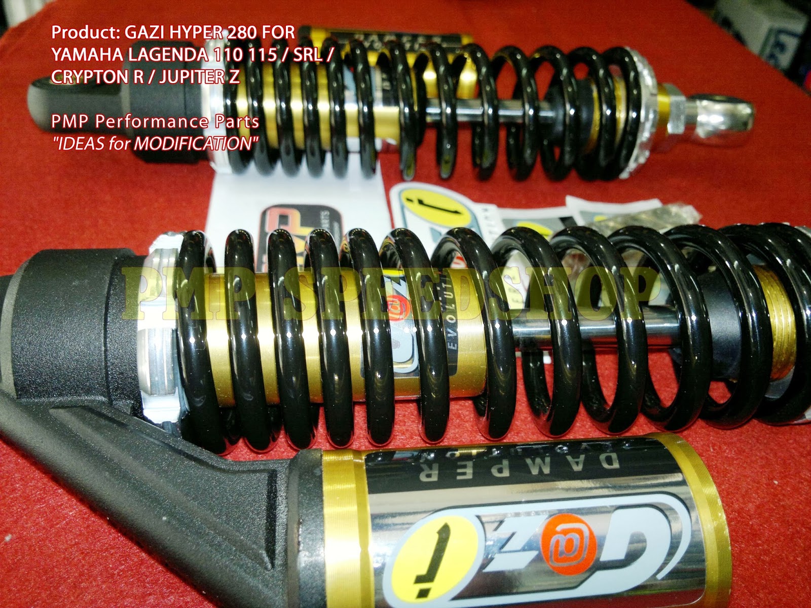 Gas Absorber Gazi Hyper 280 for Yamaha Lagenda 110 115 / Y110 / SS2 / Crypton R / Jupiter Z