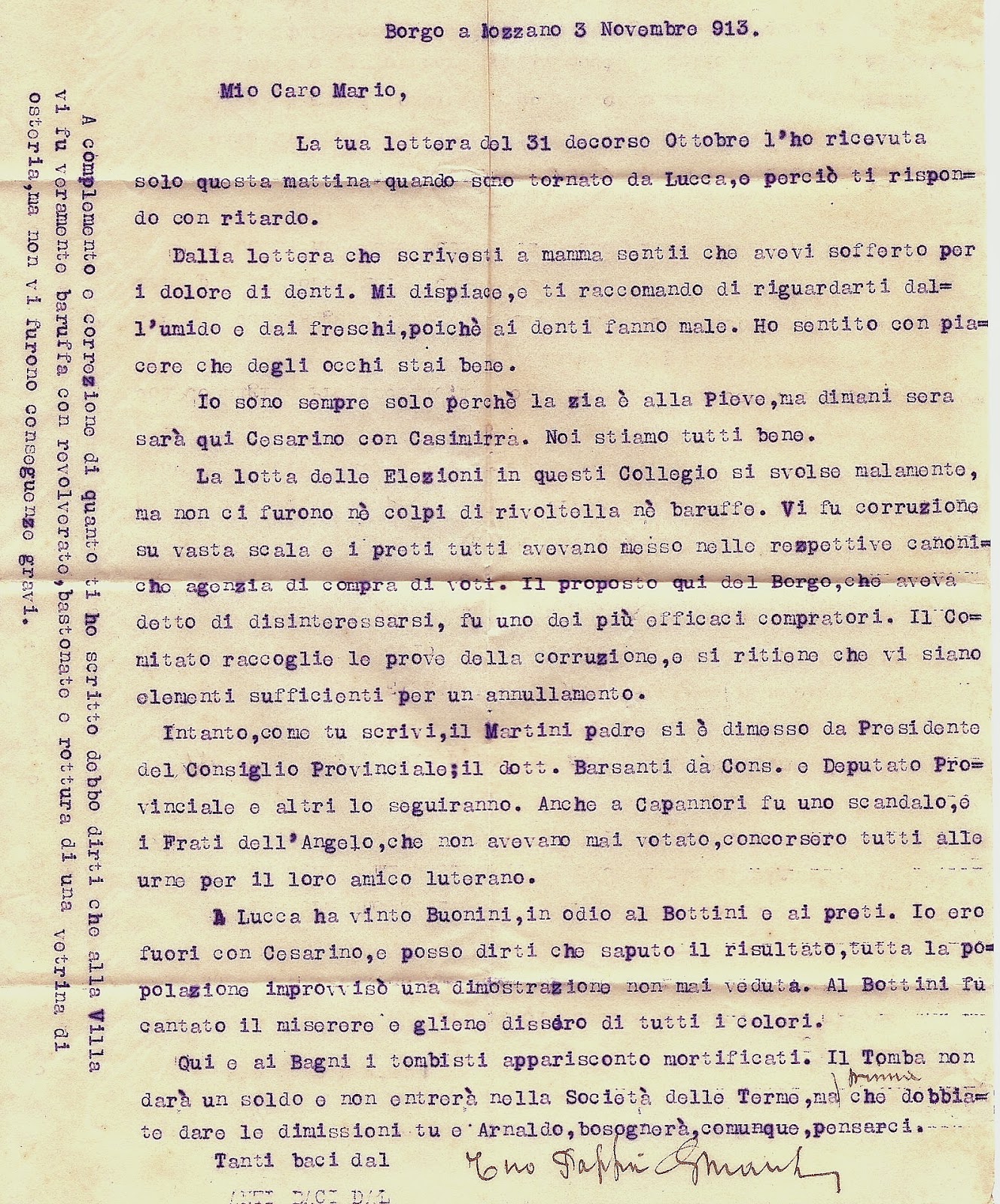 Ricordi BROGLI ALLE ELEZIONI POLITICHE DEL 1913 NEL COLLEGIO DI