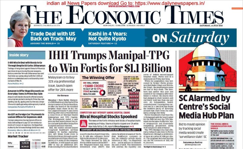 Economic Times Pdf
