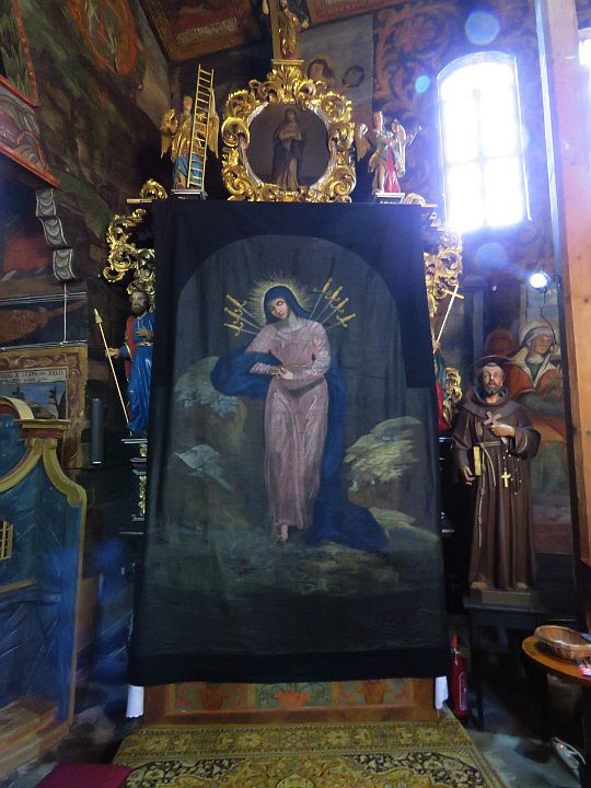 Kurtyna wielkopostna - Matka Boża Siedmiobolesna. Kurtyna wielkopostna - Matka Boża Siedmiobolesna.