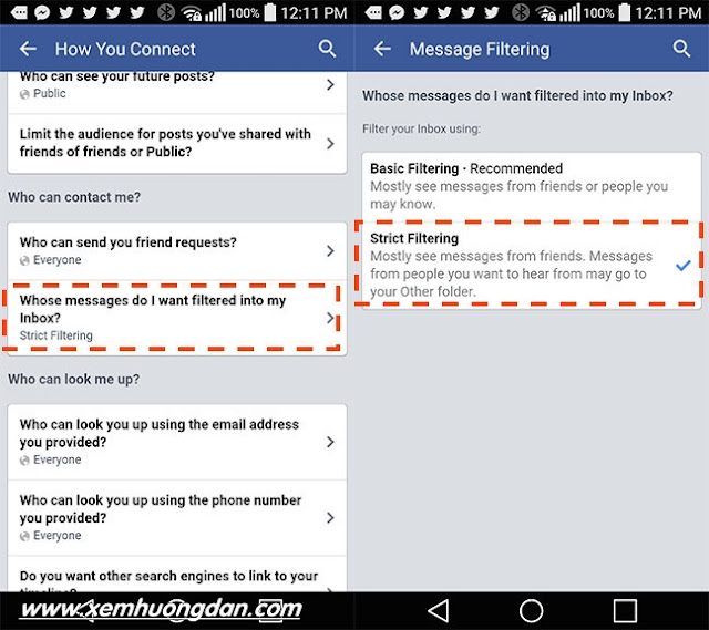 Hướng dẫn chặn tin nhắn quảng cáo facebook Huong dan chan tin nhan quang cao facebook