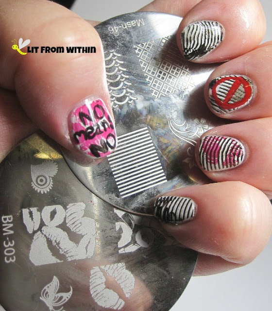 Blurred Lines with OPI and stamping