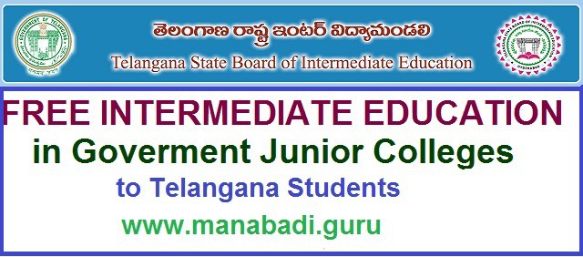 Free Intermediate Education in All Telangana Govt Junior Colleges for Telangana Students free education,telangana govt junior colleges,telangana inter admissions