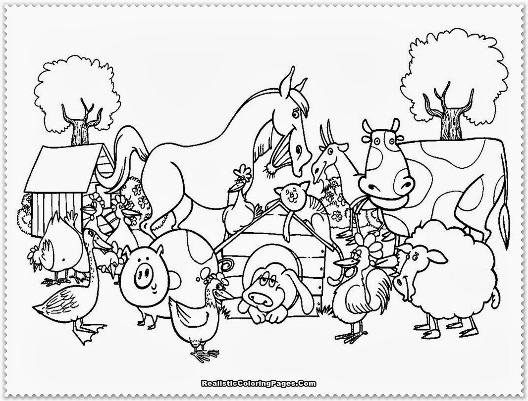 Farm Animal Coloring Pages | Realistic Coloring Pages