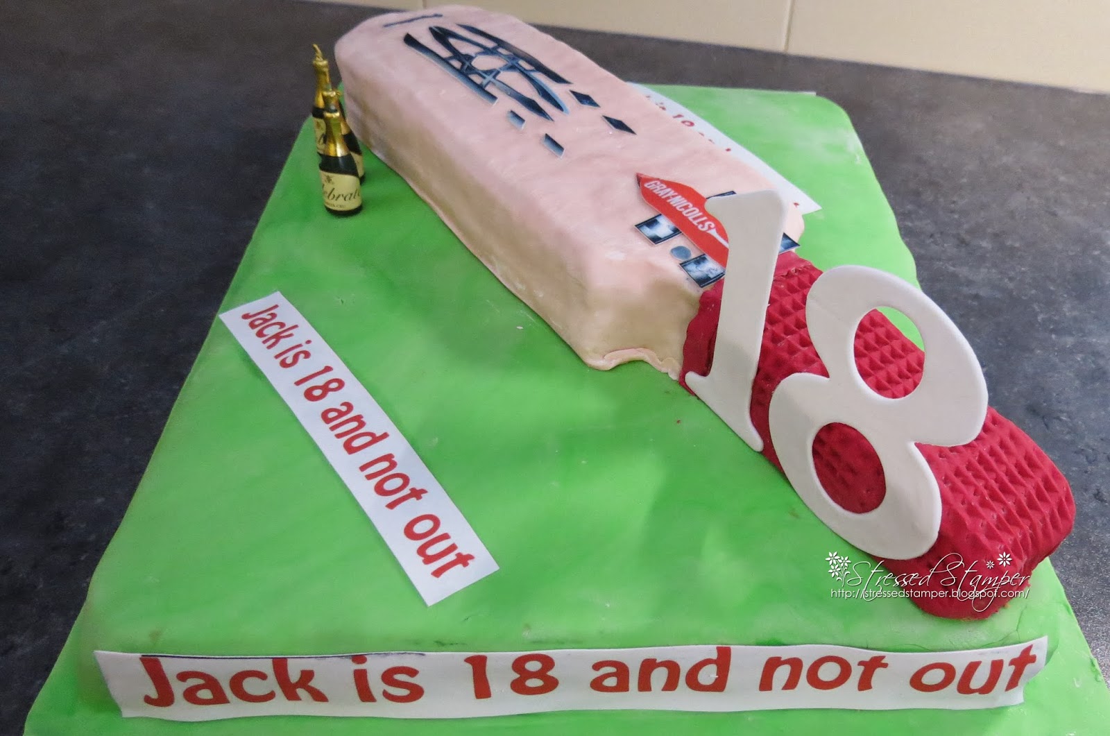 . Cricket Bat cake