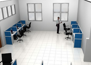 Meja Kubikel - Desking Table - Meja Sekat Kantor Bahan Kain Fabric - Furniture Semarang 