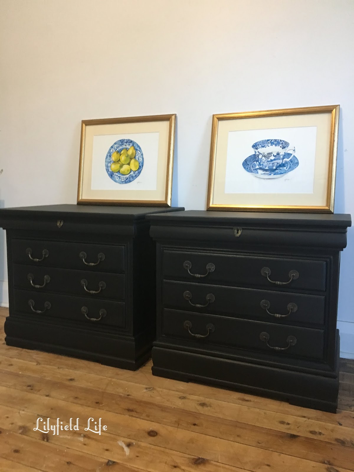 Lilyfield Life Hand Painted Black Bedside Tables By Lilyfield Life