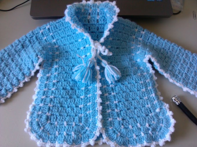 How to crochet a baby sweater - Video Tutorial