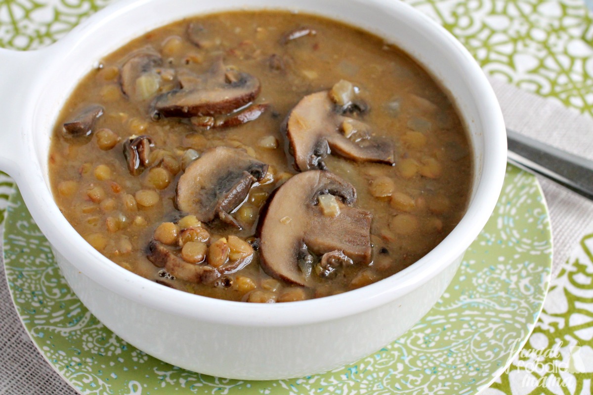 Frugal Foodie Mama Creamy Mushroom & Lentil Soup