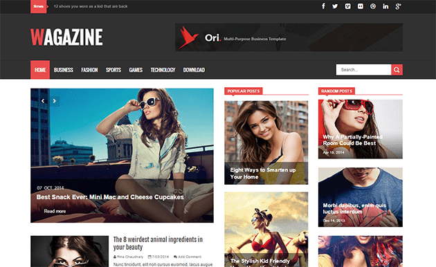 Wagazine Template Blogger Wagazine Template Blogger Free Premium
