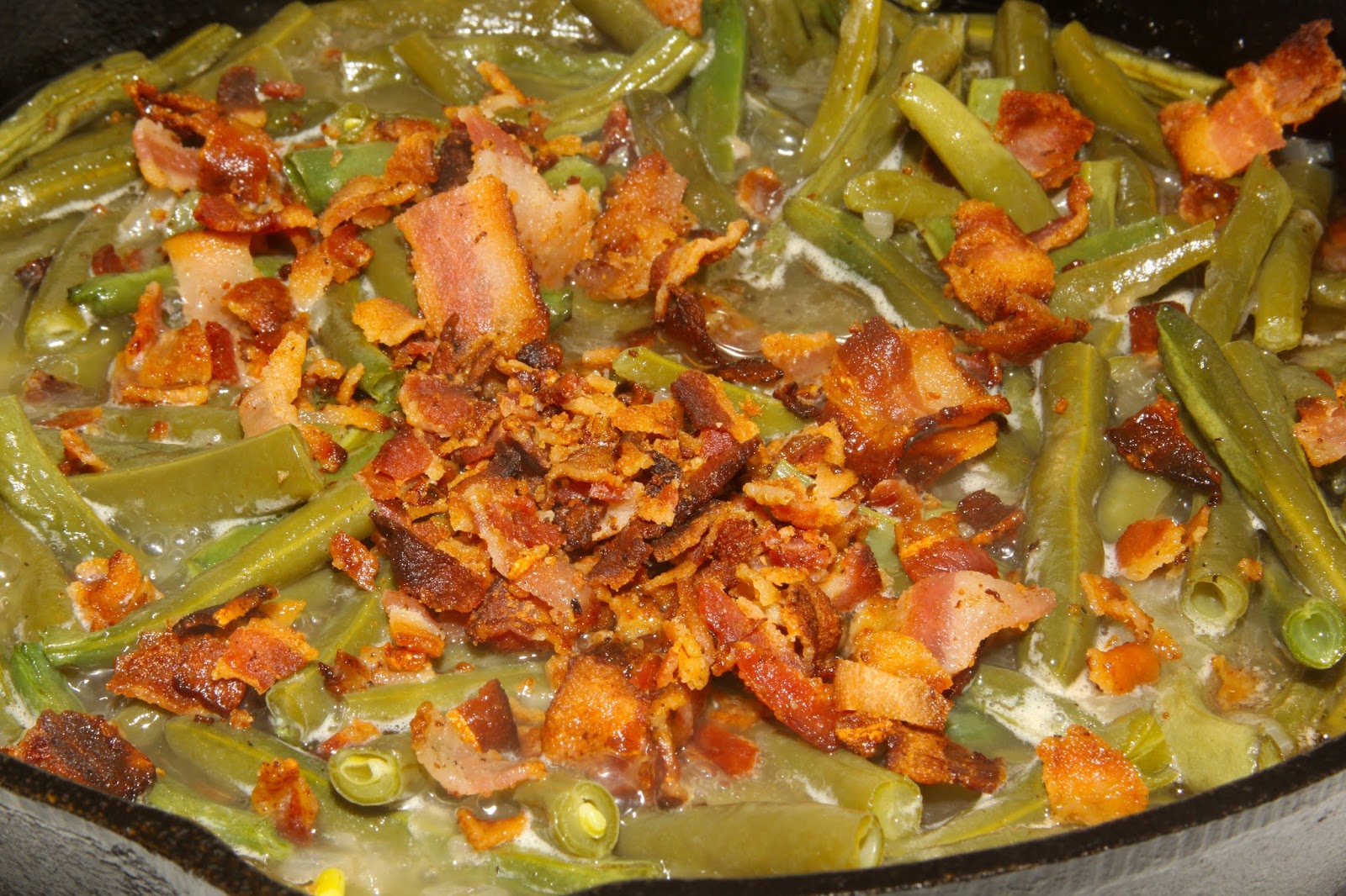 For the Love of Food Southern Slow Cooked Green Beans with Bacon
