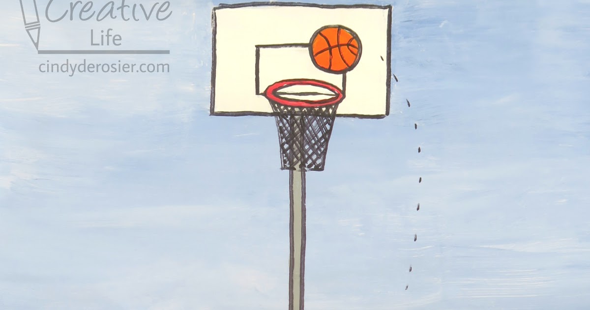 Cindy deRosier My Creative Life Basketball Handprint Painting