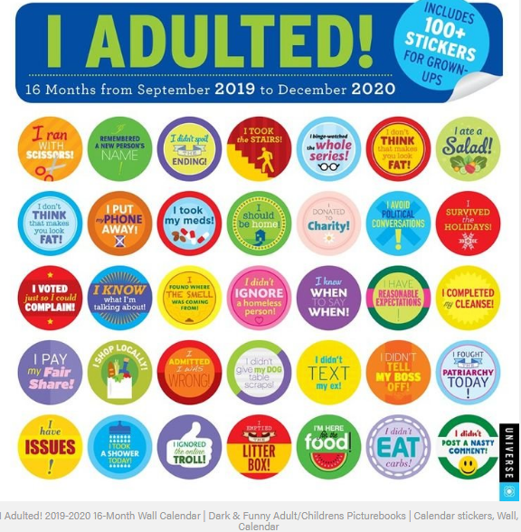 'Adulting' is hard but new calendar lets grownups reward themselves