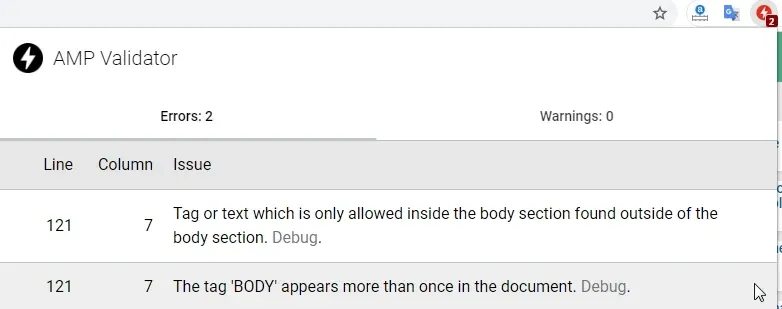 Sửa lỗi thẻ BODY xuất hiện nhiều lần trong tài liệu cho blogspot AMP