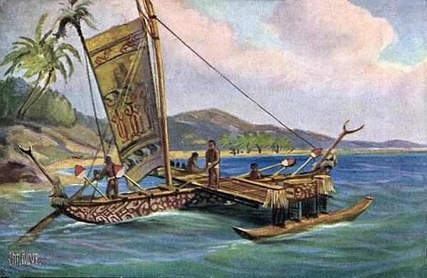 transpress nz: Polynesian sailing catamaran