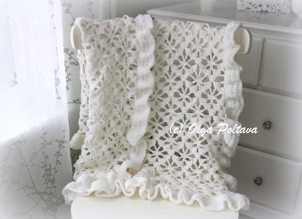 free crochet christening blanket pattern