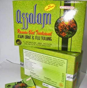 KAPSUL JAMU ASSALAM ORIGINAL DUS/BOX LOGO MUI MERAH jual jamu assalam original dus logo mui warna merah di surabaya