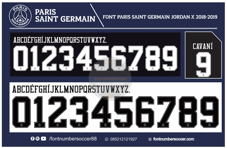 font psg jordan