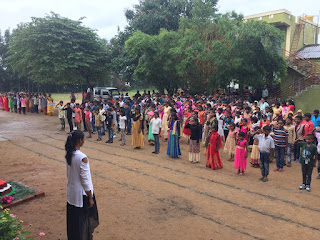 Assembly practice in the rain