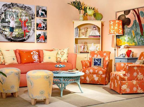 Ruang Tamu Manis Dengan Tema Warna Orange Ruang Tamu Manis Dengan Tema Warna Orange