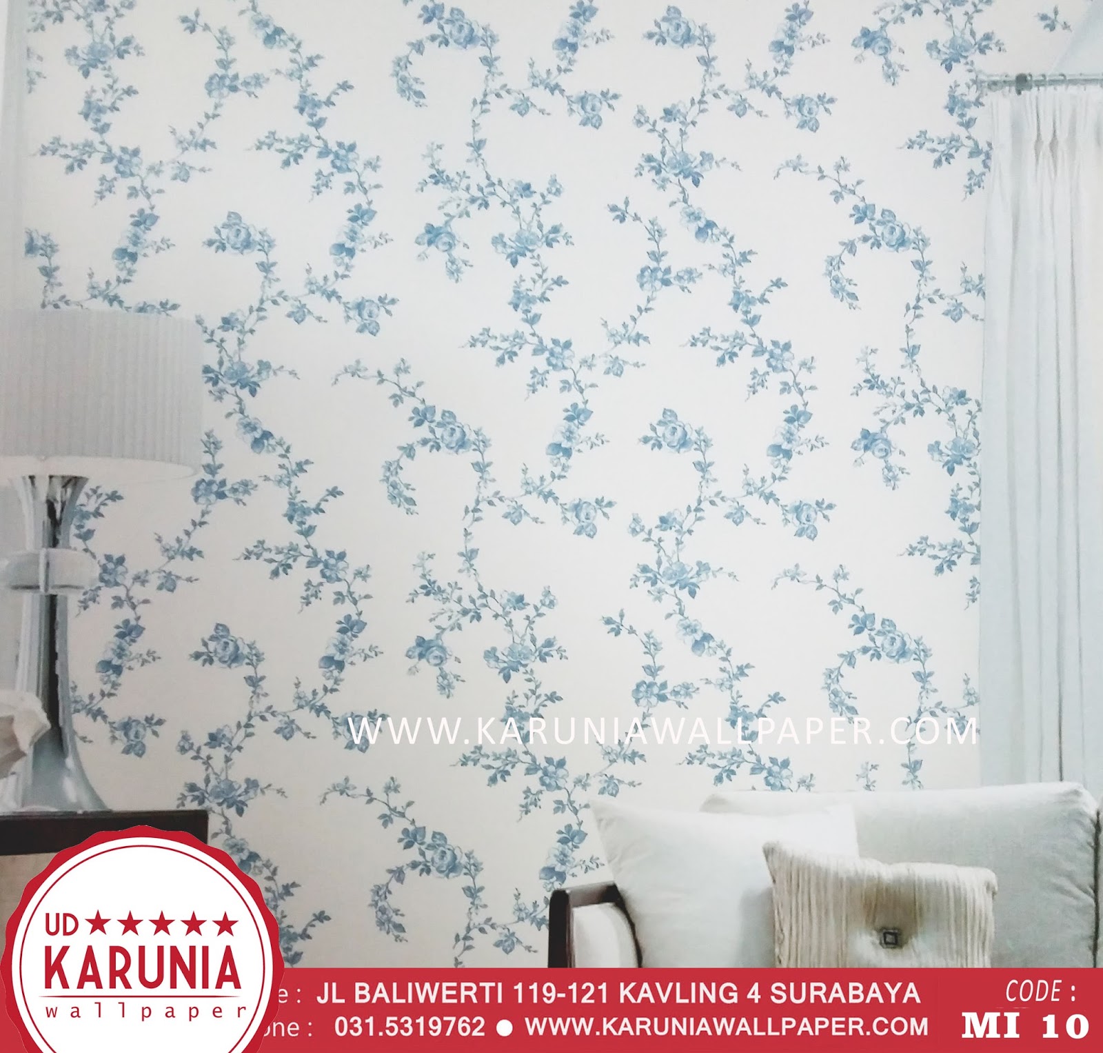 jual wallpaper bunga shabby chic