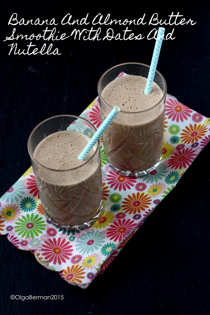 Mango & Tomato Banana And Almond Butter Smoothie With Dates And Nutella