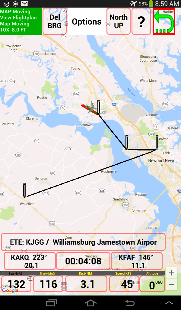VFR and VFR+ GPS Aircraft Navigation