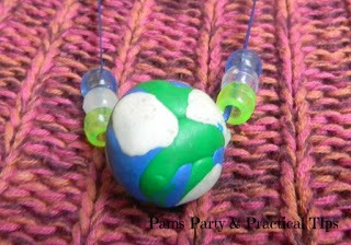 Homemade Earth Day Clay Bead 